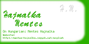 hajnalka mentes business card